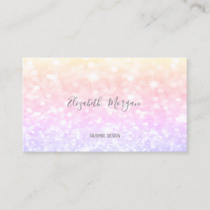Elegante Moderne Kleurrijke Glitter Bokeh Visitekaartje