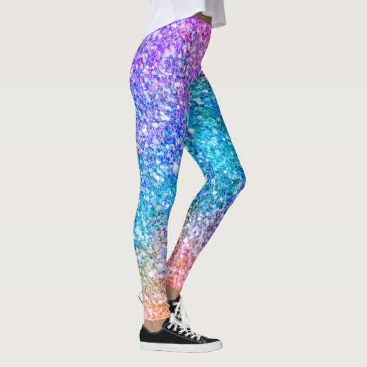 Elegante moderne kleurrijke glitter leggings (Rechts)