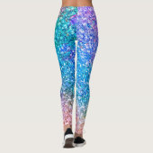 Elegante moderne kleurrijke glitter leggings (Achterkant)