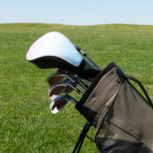 Elegante Moderne kleurrijke gradiënt glitter Regen Golfheadcover (Insitu)