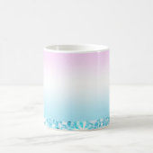 Elegante Moderne kleurrijke gradiënt glitter Regen Koffiemok (Center)