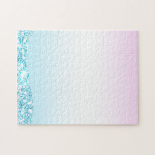 Elegante Moderne kleurrijke gradiënt glitter Regen Legpuzzel