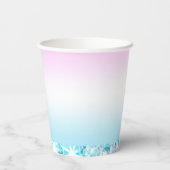 Elegante Moderne kleurrijke gradiënt glitter Regen Papieren Bekers (Achterkant)
