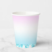 Elegante Moderne kleurrijke gradiënt glitter Regen Papieren Bekers (Links)