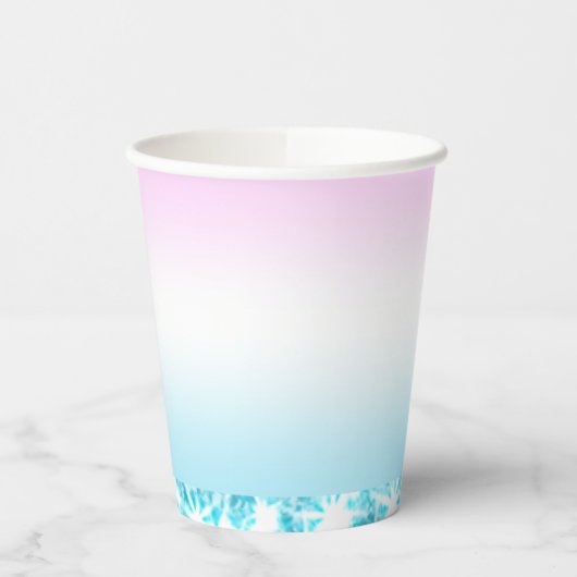 Elegante Moderne kleurrijke gradiënt glitter Regen Papieren Bekers (Links)