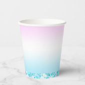 Elegante Moderne kleurrijke gradiënt glitter Regen Papieren Bekers (Voorkant)