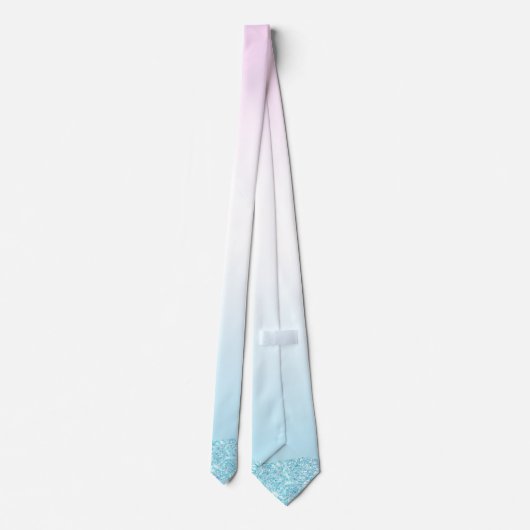 Elegante Moderne kleurrijke gradiënt glitter Regen Stropdas (Achterkant)