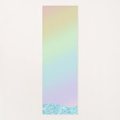 Elegante Moderne kleurrijke gradiënt glitter Regen Yogamat (Voorkant)