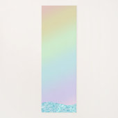 Elegante Moderne kleurrijke gradiënt glitter Regen Yogamat (Achterkant)