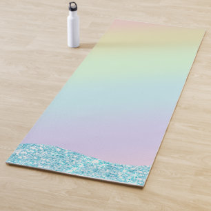 Elegante Moderne kleurrijke gradiënt glitter Regen Yogamat