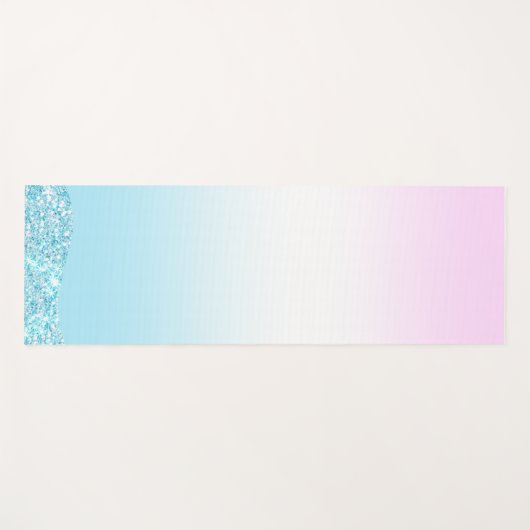 Elegante Moderne kleurrijke gradiënt glitter Regen Yogamat (Voorkant (horizontaal))
