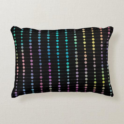Elegante moderne kleurrijke kralen cirkels Stippen Accent Kussen (Voorkant)