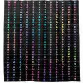 Elegante moderne kleurrijke kralen cirkels Stippen Douchegordijn (Voorkant)