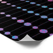 Elegante moderne kleurrijke kralen cirkels Stippen Poster (Hoek)