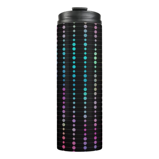 Elegante moderne kleurrijke kralen cirkels Stippen Thermosbeker (Voorkant)