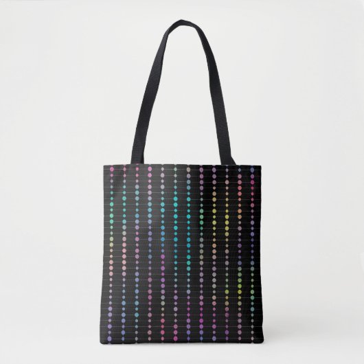 Elegante moderne kleurrijke kralen cirkels Stippen Tote Bag (Voorkant)