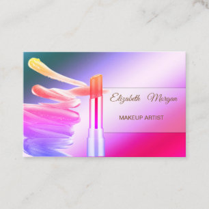 Elegante Moderne Kleurrijke Lippenstift Visitekaartje