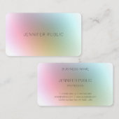 Elegante moderne kleurrijke premium zijdeafwerking visitekaartje (Voorkant / Achterkant)