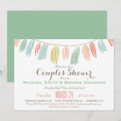 Elegante, moderne koppels bruiloft douche kaart (Voorkant / Achterkant)