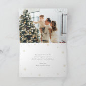 Elegante moderne krans paarse foto vrolijk kerstfe feestdagen kaart (Binnen)