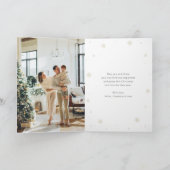 Elegante moderne krans zwart foto vrolijk kerstfee feestdagen kaart (Binnen)