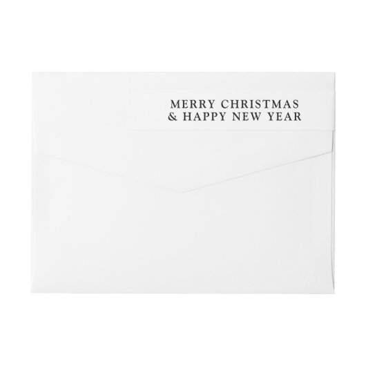 Elegante moderne krant Vrolijk Kerstfeest (Achterkant)