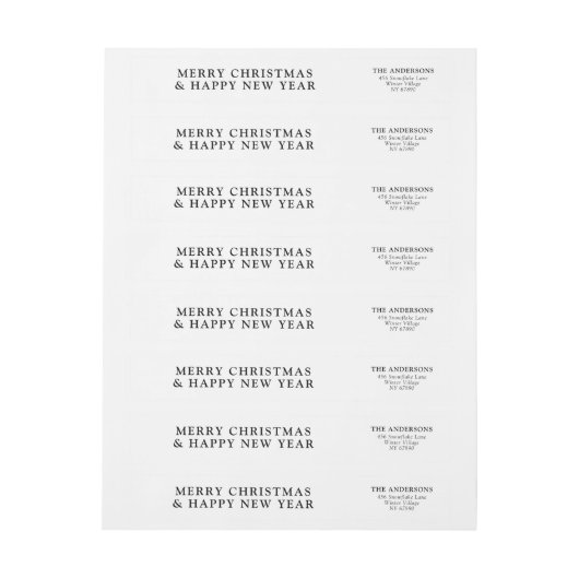 Elegante moderne krant Vrolijk Kerstfeest (Vel)