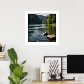Elegante moderne kunst aan de muur poster (Thuiskantoor)