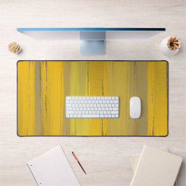 Elegante moderne kunst geel taupe grijs luxe klass bureaumat