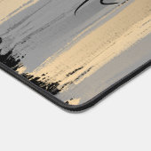 Elegante moderne kunst taupe zilver grijs luxe kla bureaumat (Hoek)