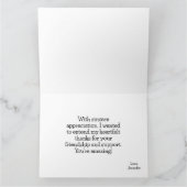 Elegante moderne kunstbloem in een vaas bedankje bedankkaart (Binnen)