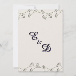 Elegante moderne landelijke trouwuitnodiging kaart