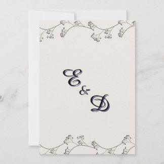 Elegante moderne landelijke trouwuitnodiging kaart