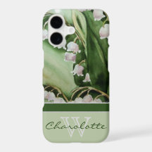 Elegante moderne Lelie van de Vallei Monogram Naam