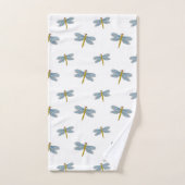Elegante moderne libellen en script op wit bad handdoek (Handdoek)