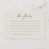 Elegante Moderne Licht Wijze Groene Datum nacht id Informatiekaartje (Voorkant)