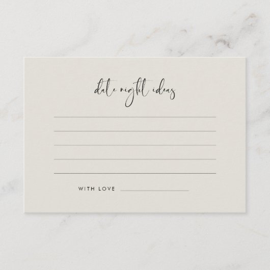 Elegante Moderne Licht Wijze Groene Datum nacht id Informatiekaartje (Voorkant)