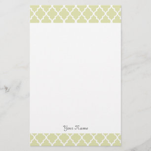 Elegante, moderne lichte kalkgroene quatrefolie briefpapier