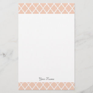 Elegante, moderne lichte oranje vierbladige maatwe briefpapier