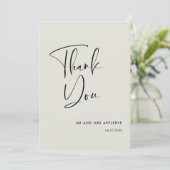 Elegante & moderne Lichte wijze bruiloft Dank u ka Kaart (Staand voorkant)