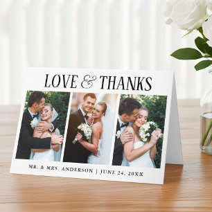 Elegante moderne liefde Bedankt bruiloft 3 foto vo