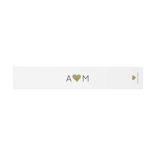 Elegante & Moderne Liefde Monogram Bruiloft Uitnodigingen Wikkel (Vlak)