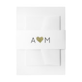 Elegante & Moderne Liefde Monogram Bruiloft Uitnodigingen Wikkel (Voorkant Voorbeeld)