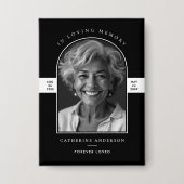 Elegante moderne liefdevolle geheugen boog foto mo button (Voorkant)