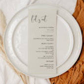 Elegante moderne Light Sage groen Let's eat bruilo Menu