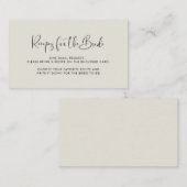 Elegante & moderne Light Sage groen Recept aanvraa Informatiekaartje (Voorkant / Achterkant)