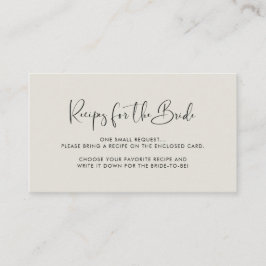 Elegante & moderne Light Sage groen Recept aanvraa Informatiekaartje