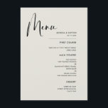 Elegante & moderne Light Sage groene bruiloft Menu<br><div class="desc">Een moderne typografie en een trendy sage groene kleur voor je trouwbenodigdheden: kies deze eenvoudige en elegante trouwsuite. Volledig aanpasbaar: u kunt de achtergrond en de tekstkleur wijzigen zoals u wilt.</div>
