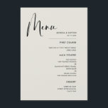 Elegante & moderne Light Sage groene bruiloft Menu<br><div class="desc">Een moderne typografie en een trendy sage groene kleur voor je trouwbenodigdheden: kies deze eenvoudige en elegante trouwsuite. Volledig aanpasbaar: u kunt de achtergrond en de tekstkleur wijzigen zoals u wilt.</div>