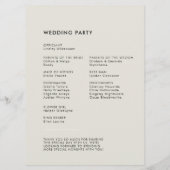 Elegante & moderne Light Sage groene bruiloft Programmakaart (Achterkant)
